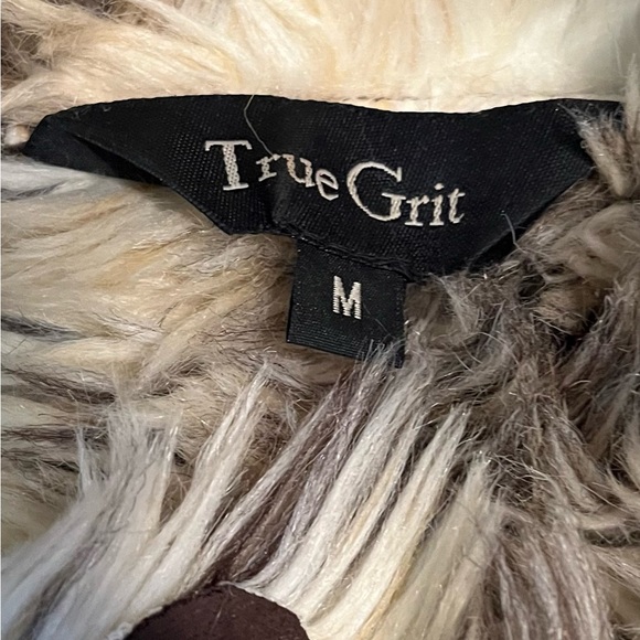 Vintage TRUE GRIT faux suede Elephant fur long coat 70’s boho penny lane style - Picture 7 of 15